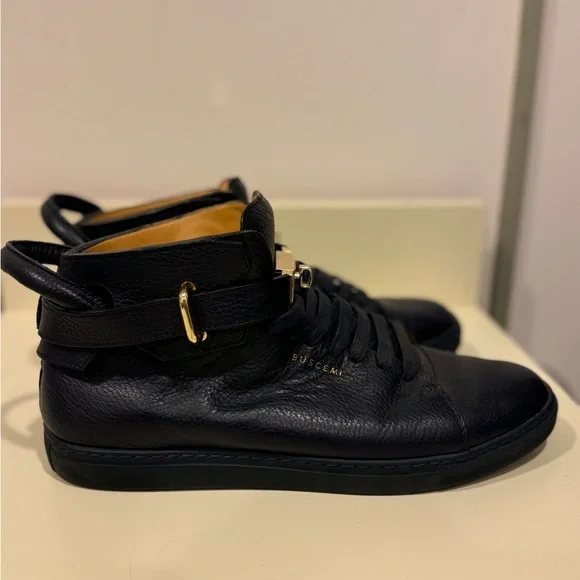 Buscemi Navy and Gold Men's Sneakers - Picture 6 of 9